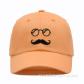 Oranje honkbal pet borduurcaps